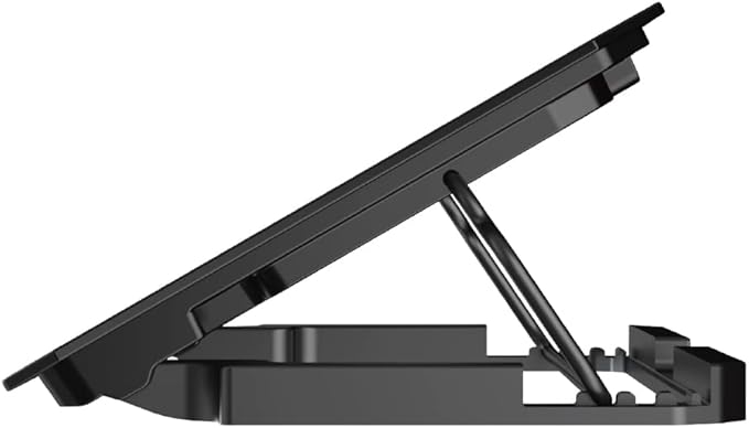 Base para Notebook Gamer NBC-70BK ate 15,6" Preto Com 5 opções de inclinação 6 ventiladores Painel digital para controle iluminação em LED