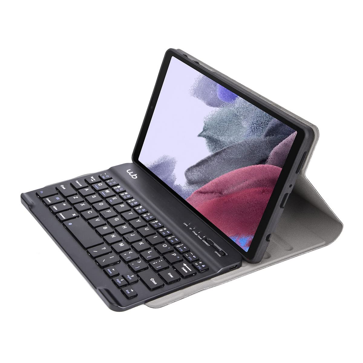 WB Capa com Teclado Para Tablet Samsung Galaxy Tab A7 Lite 8.7" Polegadas Couro Preto com duração de até 40 horas de bateria