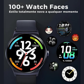 Smartwatch Solar Lite Bluetooth 5.3 Tela 1.38 pol. Bateria 10 dias Relógio Inteligente Classificação Ip68 Notificações Inteligentes Compatível Android e Ios - No Brasil