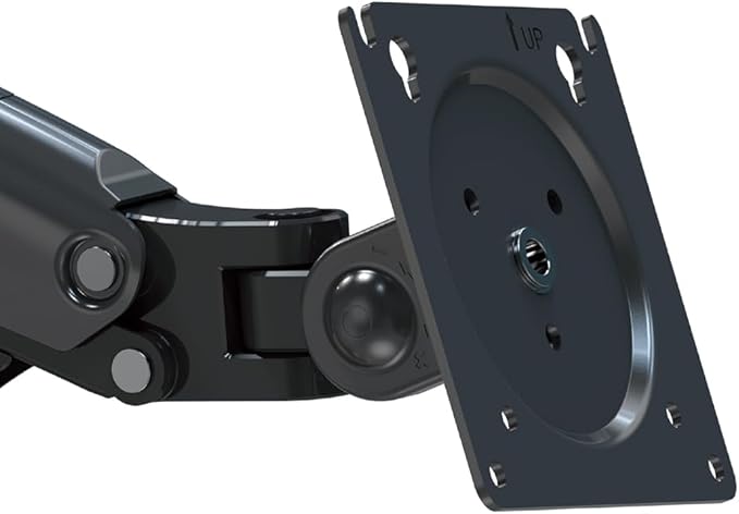 ELG, F80N, Suporte Ergonômico Articulado de Mesa com Pistão a Gás, Design Compacto e Retrátil para Monitores de 17'' a 35'', Suporta de 2kg a 9kg, Preto