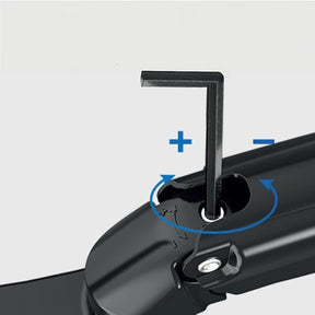 ELG, F80N, Suporte Ergonômico Articulado de Mesa com Pistão a Gás, Design Compacto e Retrátil para Monitores de 17'' a 35'', Suporta de 2kg a 9kg, Preto