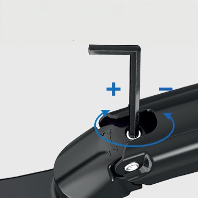 ELG, F80N, Suporte Ergonômico Articulado de Mesa com Pistão a Gás, Design Compacto e Retrátil para Monitores de 17'' a 35'', Suporta de 2kg a 9kg, Preto