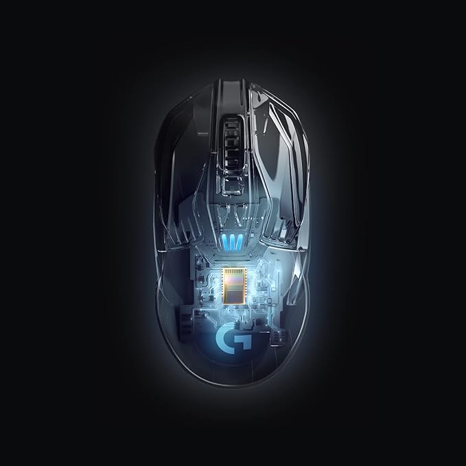 Mouse Gamer Sem Fio Logitech G903 LIGHTSPEED com RGB LIGHTSYNC, Design Ambidestro Personalizável, Sensor HERO 25K e Bateria Recarregável - Compatível com POWERPLAY