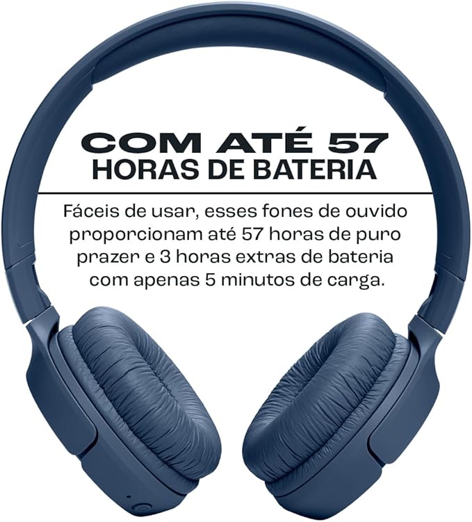 JBL, Fone de Ouvido Sem Fio, Tune 520BT, Bluetooth - Azul Visite a loja JBL