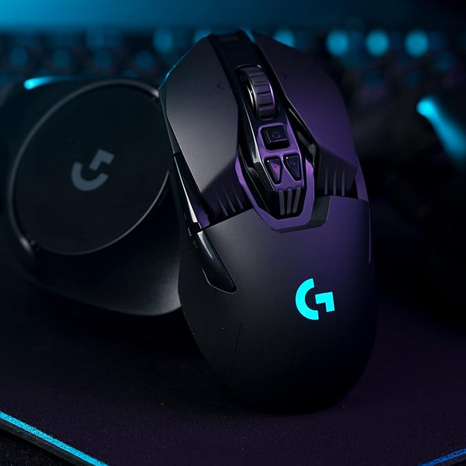 Mouse Gamer Sem Fio Logitech G903 LIGHTSPEED com RGB LIGHTSYNC, Design Ambidestro Personalizável, Sensor HERO 25K e Bateria Recarregável - Compatível com POWERPLAY