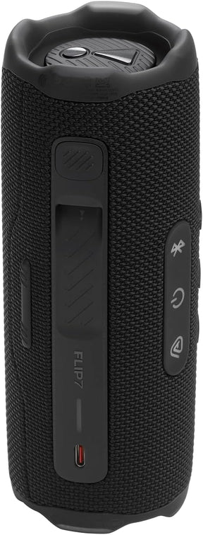 JBL Flip 7, altifalante Bluetooth portátil sem fios potente, bateria de 16h, resistente à água IP68, à prova de poeira e quedas, som Pro, AI Sound Boost, compatível com Auracast, preto