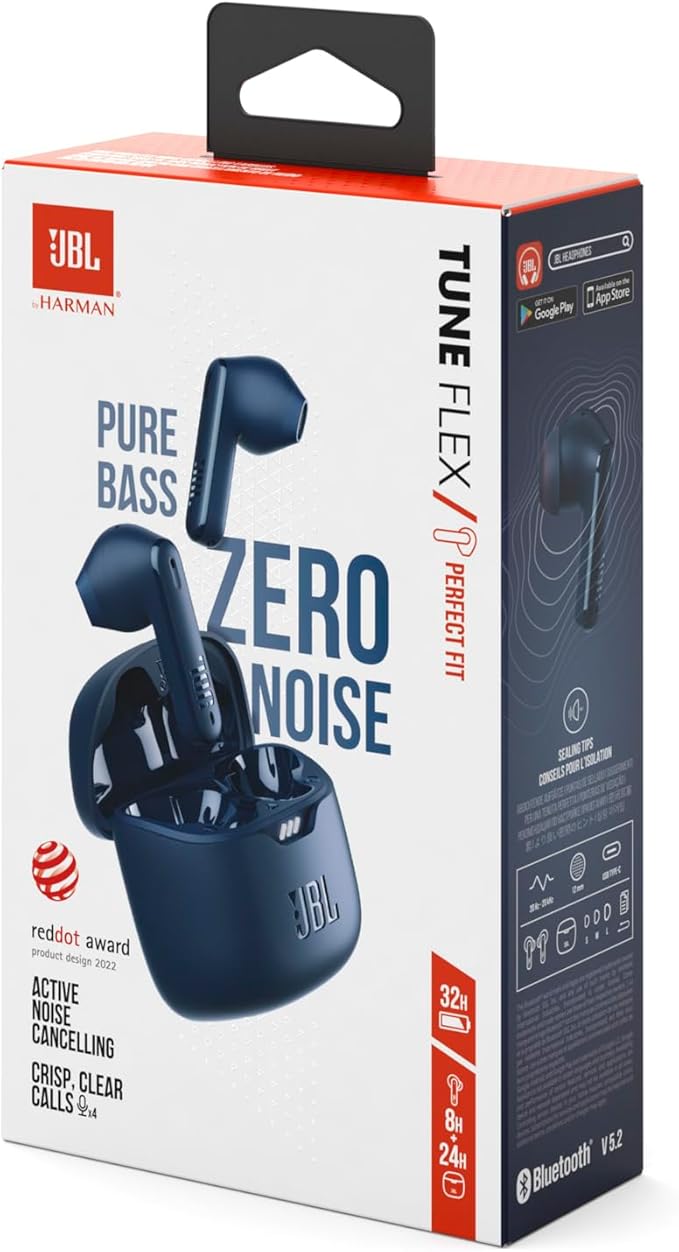 JBL, Fone de Ouvido Sem Fio, Bluetooth, Tune Flex TWS - Azul