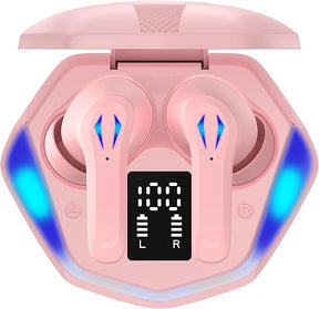 Fone de Ouvido Bluetooth Fone Sem Fio Gamer Fone Esportivo com Microfone Cancelamento de Ruido Ativo Tela LED RS-29