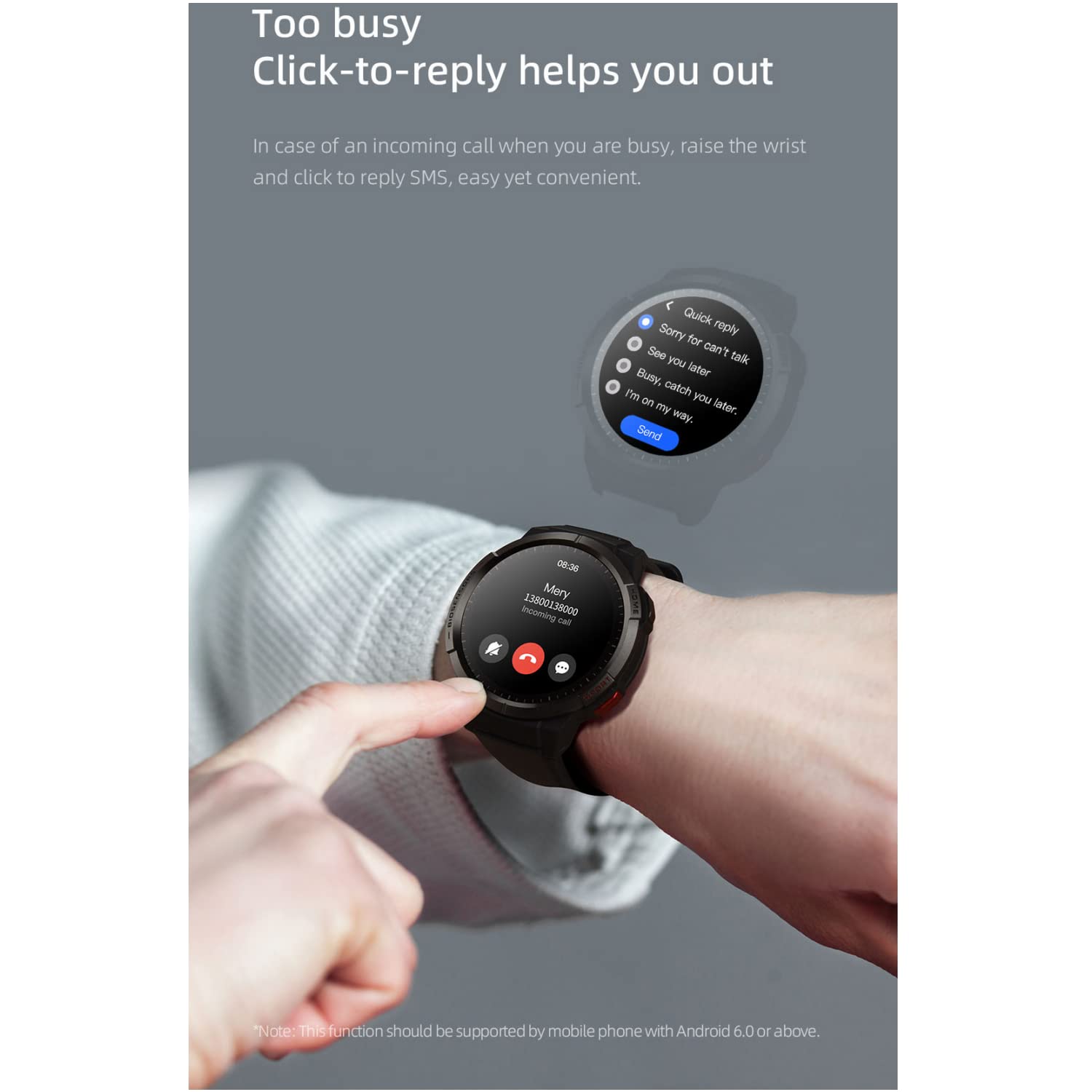 Mibro Relógio Smartwatch Mibro GS Bluetooth Tela 1.43 Preto