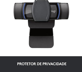 Webcam Full HD Logitech C920s com Microfone Embutido e Proteção de Privacidade para Chamadas e Gravações em Video Widescreen 1080p - Compatível com Logitech Capture