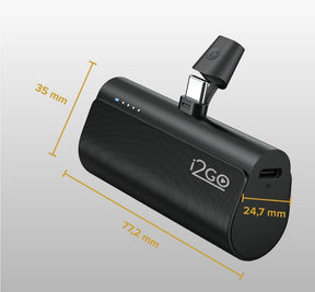 Carregador Portátil (Power Bank) i2GO Pocket 5000mAh - Modelo USB-C- Bivolt