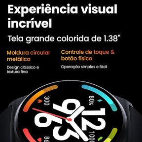 Smartwatch Solar Lite Bluetooth 5.3 Tela 1.38 pol. Bateria 10 dias Relógio Inteligente Classificação Ip68 Notificações Inteligentes Compatível Android e Ios - No Brasil