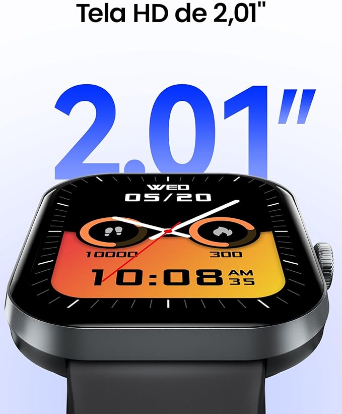 HAYLOU S6 Relógio Inteligente para Homens e Mulheres,Tela HD de 2,01",Bluetooth Telefone Chamada,127 Modos de Treino,IP68 à Prova d‘Água Relogio Smartwatch