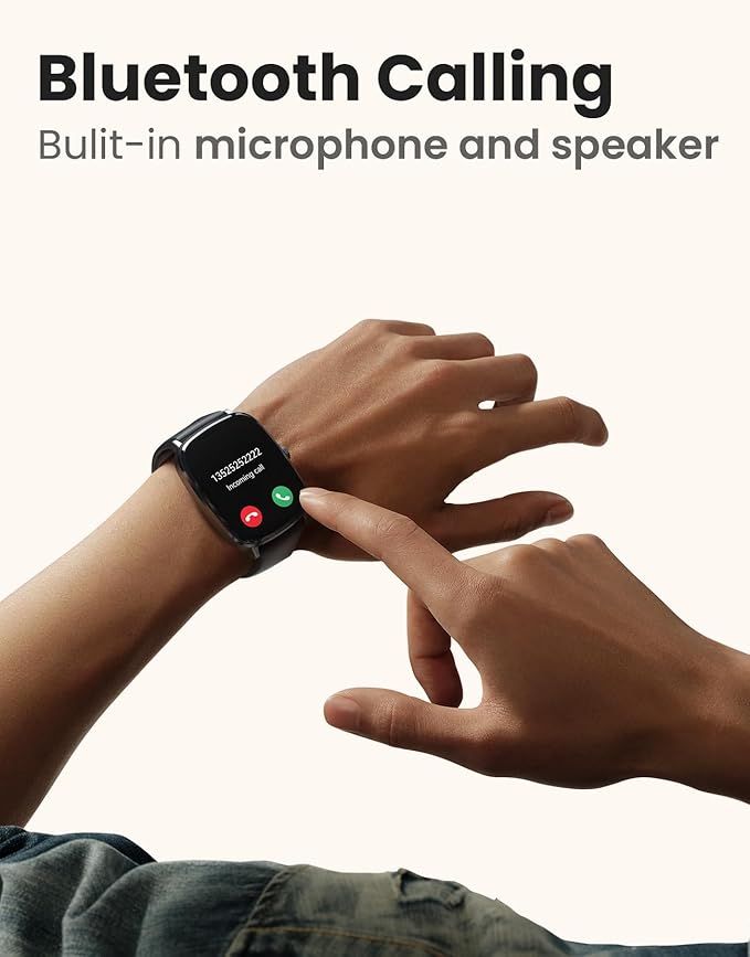 HAYLOU RS5 Smartwatch,2.01"AMOLED Display Bluetooth Telefone Chamada Relógio Inteligente para Homens e Mulheres,Duas Alças,Assistente de Voz,IP68