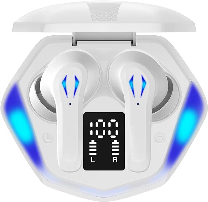 Fone de Ouvido Bluetooth Fone Sem Fio Gamer Fone Esportivo com Microfone Cancelamento de Ruido Ativo Tela LED RS-29