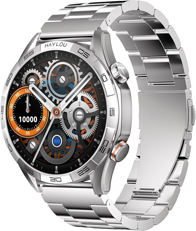 Smartwatch Haylou Solar 5, Tela Amoled 1,58 Ip68 À Prova D'água, Chamadas Bluetooth, Modelo 2025 - Prata Aço