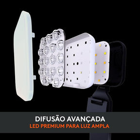 Iluminação de LED Premium Logitech Litra Glow para Streaming e Criação de Conteúdo com Tecnologia TrueSoft, Braço Ajustável e Controle por App, para PC/Mac - Preto