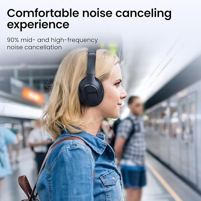 Haylou Fones de ouvido sem fio com cancelamento de ruído, S35 ANC Headphone, BLUETOOTH 5.2