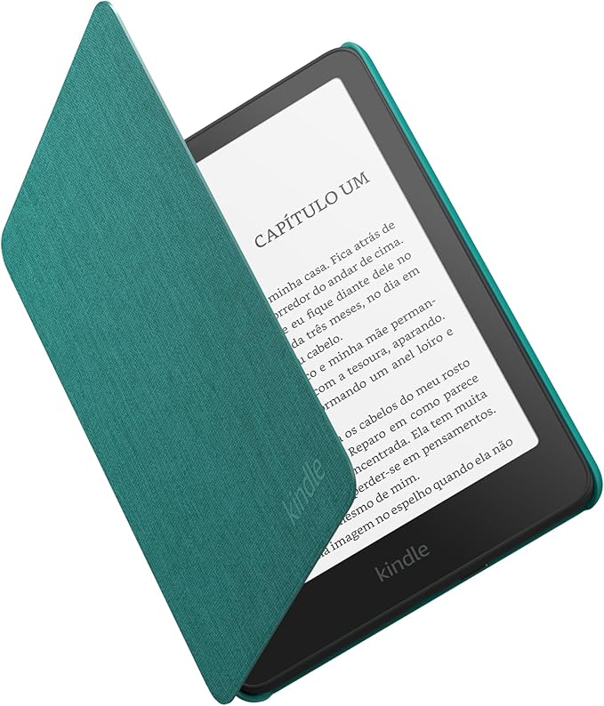 Capa de tecido para Novo Kindle Paperwhite, leve, dobrável e resistente a água – Cor Preta