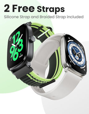 HAYLOU RS5 Smartwatch,2.01"AMOLED Display Bluetooth Telefone Chamada Relógio Inteligente para Homens e Mulheres,Duas Alças,Assistente de Voz,IP68
