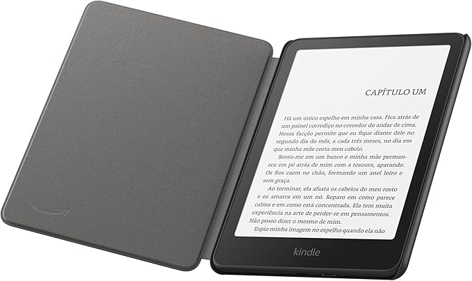 Capa de tecido para Novo Kindle Paperwhite, leve, dobrável e resistente a água – Cor Preta