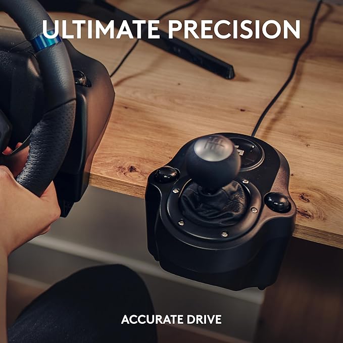 Câmbio Logitech G Driving Force - Compatível com Volantes Logitech G923, G29 e G920 para PS5, PS4, Xbox Series X|S, Xbox One e PC