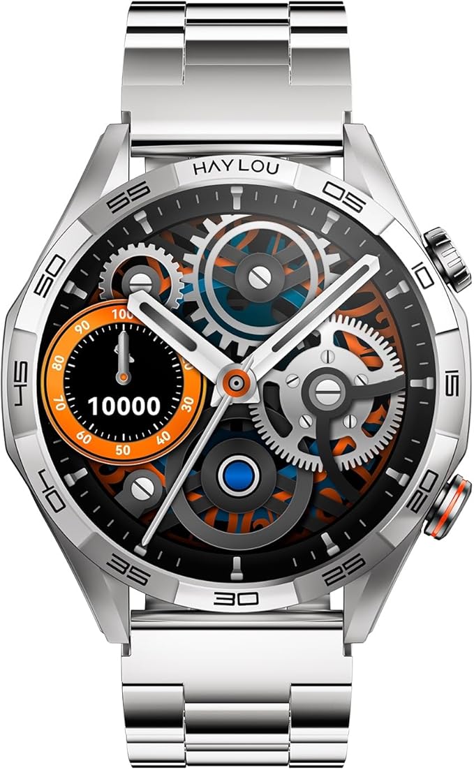 Smartwatch Haylou Solar 5, Tela Amoled 1,58 Ip68 À Prova D'água, Chamadas Bluetooth, Modelo 2025 - Prata Aço