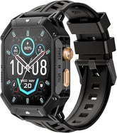 HAYLOU IRON N1 Relógio Inteligente Militar para Homens,Bateria com Duração de 100 Dias (850 mAh),Tela AMOLED HD de 2,01"，Bluetooth Telefone Chamada Smartwatch，5ATM à Prova d'água,Assistente de Voz,100+ Modo Esportivo