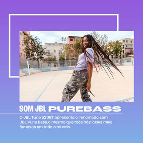 JBL, Fone de Ouvido On ear, Headphone, Tune 520BT, Sem Fio - Preto