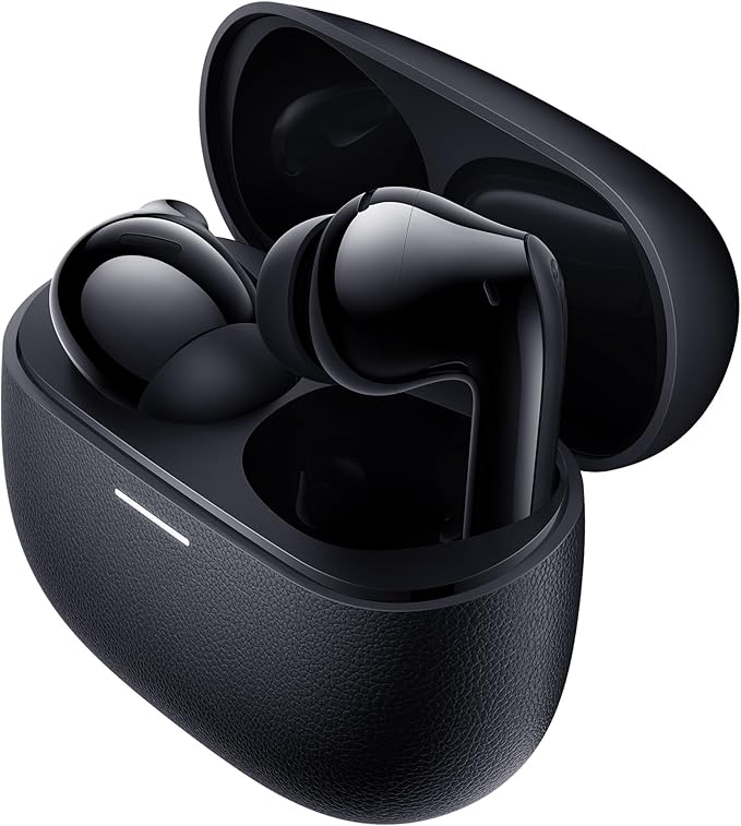 Xiaomi Redmi Buds 5 Pro, fones de ouvido Bluetooth, áudio imersivo integrado, qualidade de áudio de alta resolução, cancelamento de ruído ativo, controles de toque (Preto)