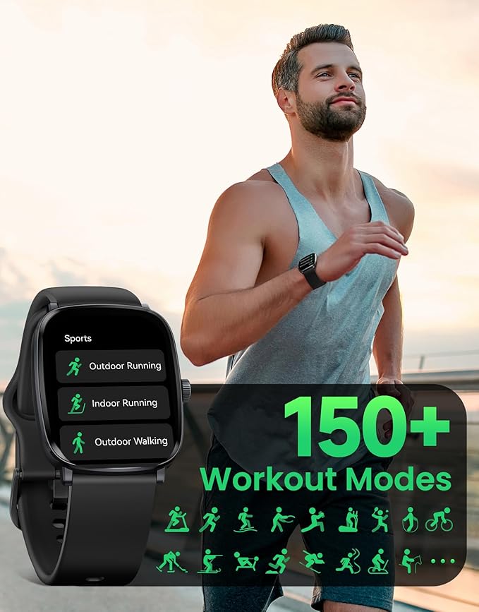 HAYLOU RS5 Smartwatch,2.01"AMOLED Display Bluetooth Telefone Chamada Relógio Inteligente para Homens e Mulheres,Duas Alças,Assistente de Voz,IP68