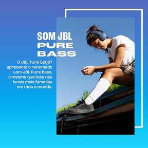 JBL, Fone de Ouvido Sem Fio, Tune 520BT, Bluetooth - Azul Visite a loja JBL