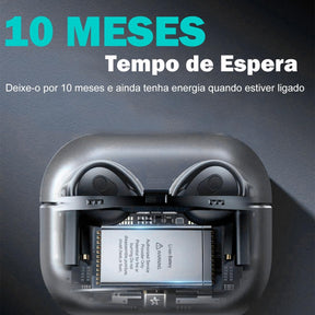 Fone De Ouvido Sem Fio Tws Fone Bluetooth 5.3 com Microfone Caixa de metal Liga De Zinco Tipo-C Cancelamento de Ruidos Rs-13