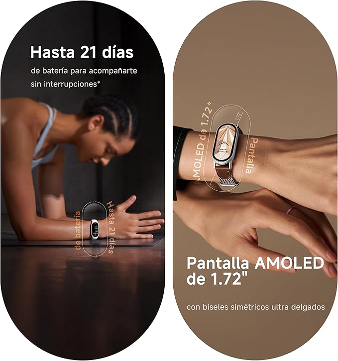 Xiaomi Mi Smart Band 10 (2025) Versão Global - Tela AMOLED de 1,75 polegadas | Vida útil da bateria de 21 dias | Tela sensível ao toque, rastreador multiesportivo, rastreador de atividades