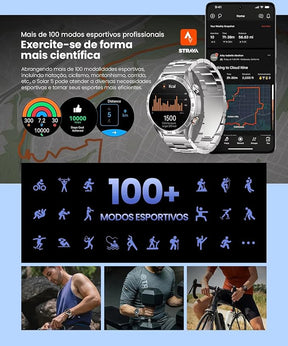 Smartwatch Haylou Solar 5, Tela Amoled 1,58 Ip68 À Prova D'água, Chamadas Bluetooth, Modelo 2025 - Prata Aço