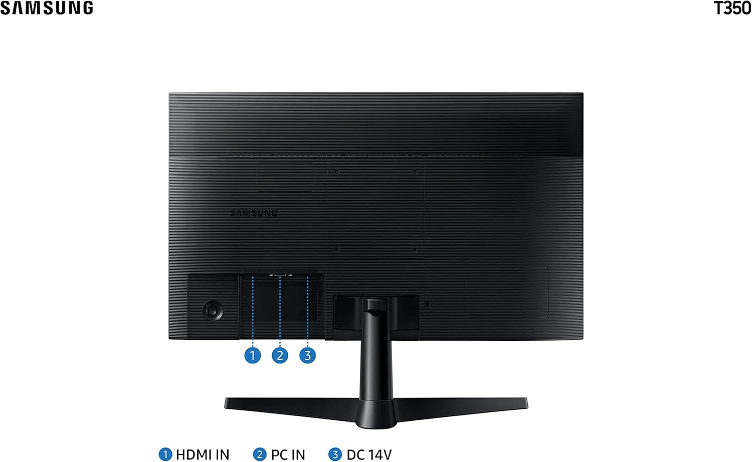 Monitor Gamer Samsung 22 Fhd, 75hz, Hdmi, Vga, Freesync, T3 Cor Dark blue gray