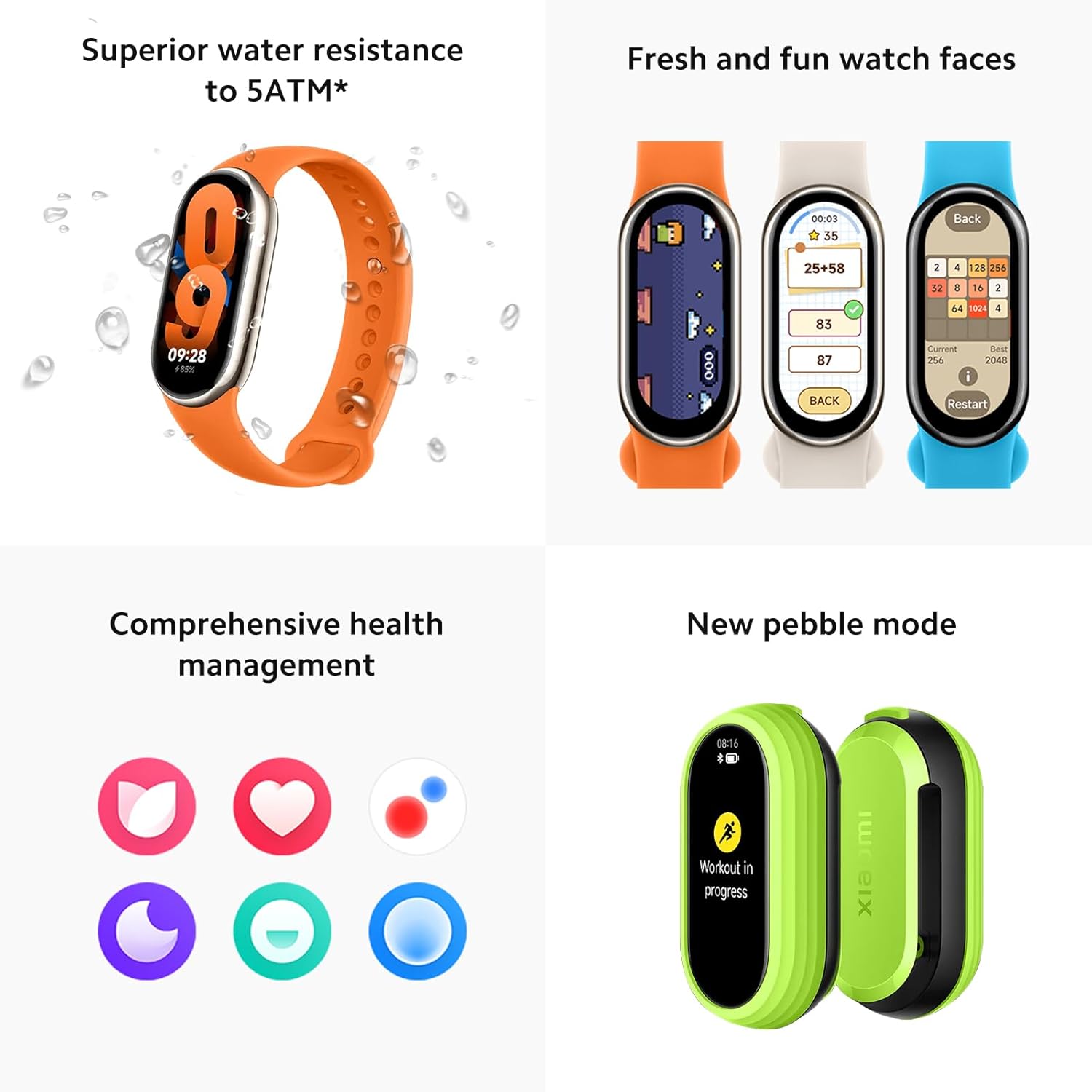 xiaomi mi band 8 versão global (ouro)
