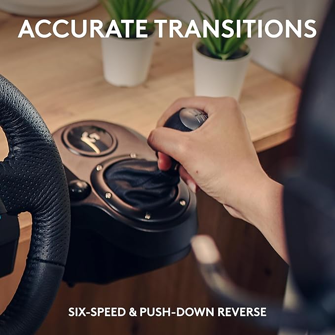 Câmbio Logitech G Driving Force - Compatível com Volantes Logitech G923, G29 e G920 para PS5, PS4, Xbox Series X|S, Xbox One e PC