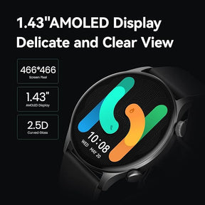 HAYLOU Solar Plus RT3 Smartwatch, 1.43 "AMOLED Display Bluetooth Telefone Chamada Relógio Inteligente para Homens e Mulheres, Exibição Sempre Ativa, Bluetooth 5.3