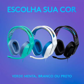Headset Gamer Logitech G335 com Almofadas com Espuma de Memória, Design Leve e Conexão 3,5mm para PC, PlayStation, Xbox, Nintendo Switch e Mobile - Preto