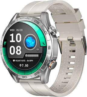 Smartwatch Haylou Solar 5, Tela Amoled 1,58 Ip68 À Prova D'água, Chamadas Bluetooth, Modelo 2025 - Prata