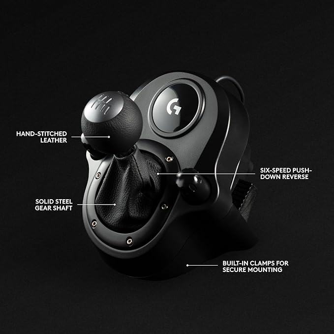 Câmbio Logitech G Driving Force - Compatível com Volantes Logitech G923, G29 e G920 para PS5, PS4, Xbox Series X|S, Xbox One e PC