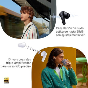 Xiaomi Redmi Buds 5 Pro, fones de ouvido Bluetooth, áudio imersivo integrado, qualidade de áudio de alta resolução, cancelamento de ruído ativo, controles de toque (Preto)