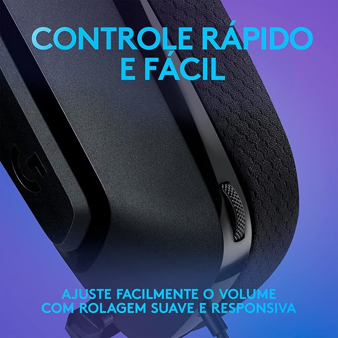 Headset Gamer Logitech G335 com Almofadas com Espuma de Memória, Design Leve e Conexão 3,5mm para PC, PlayStation, Xbox, Nintendo Switch e Mobile - Preto