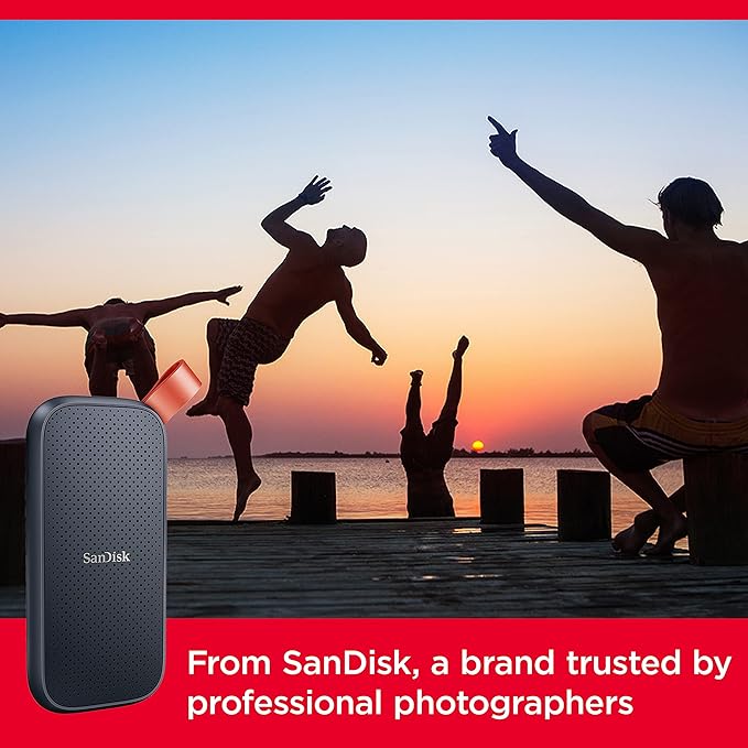 SanDisk SSD portátil de 1 TB - até 800 MB/s, USB-C, USB 3.2 geração 2, firmware atualizado - Unidade de estado sólido externa - SDSSDE30-1T00-G26