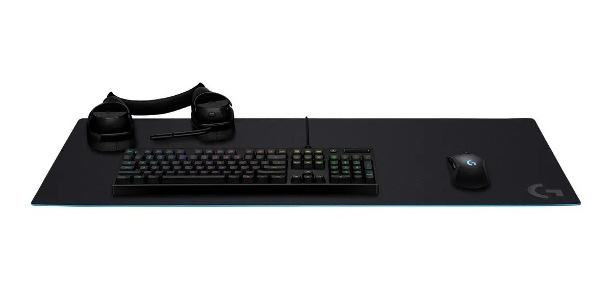 Mouse Pad Extra Grande de Tecido com Base Antiderrapante Logitech G840 Otimizado para Jogos e com Superfície de Atrito Moderado