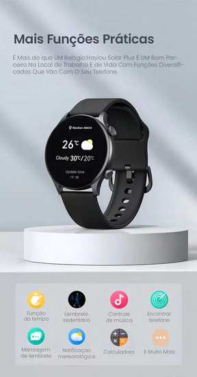 HAYLOU Solar Plus RT3 Smartwatch, 1.43 "AMOLED Display Bluetooth Telefone Chamada Relógio Inteligente para Homens e Mulheres, Exibição Sempre Ativa, Bluetooth 5.3